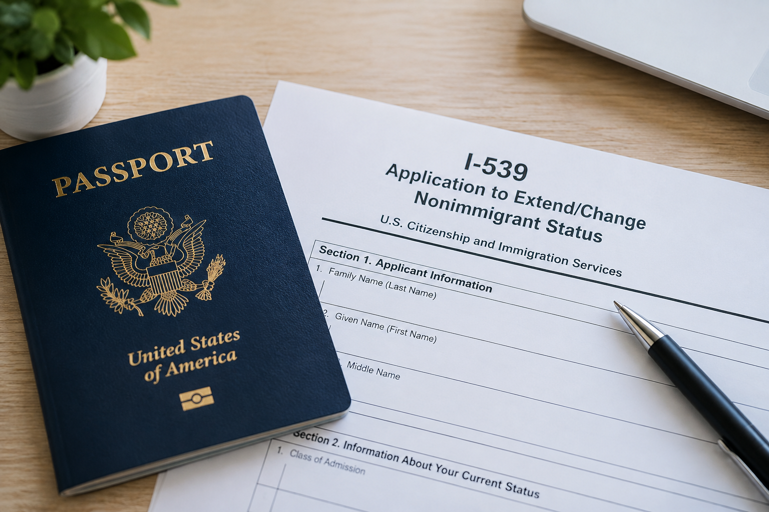 Extension of Stay Form I-539